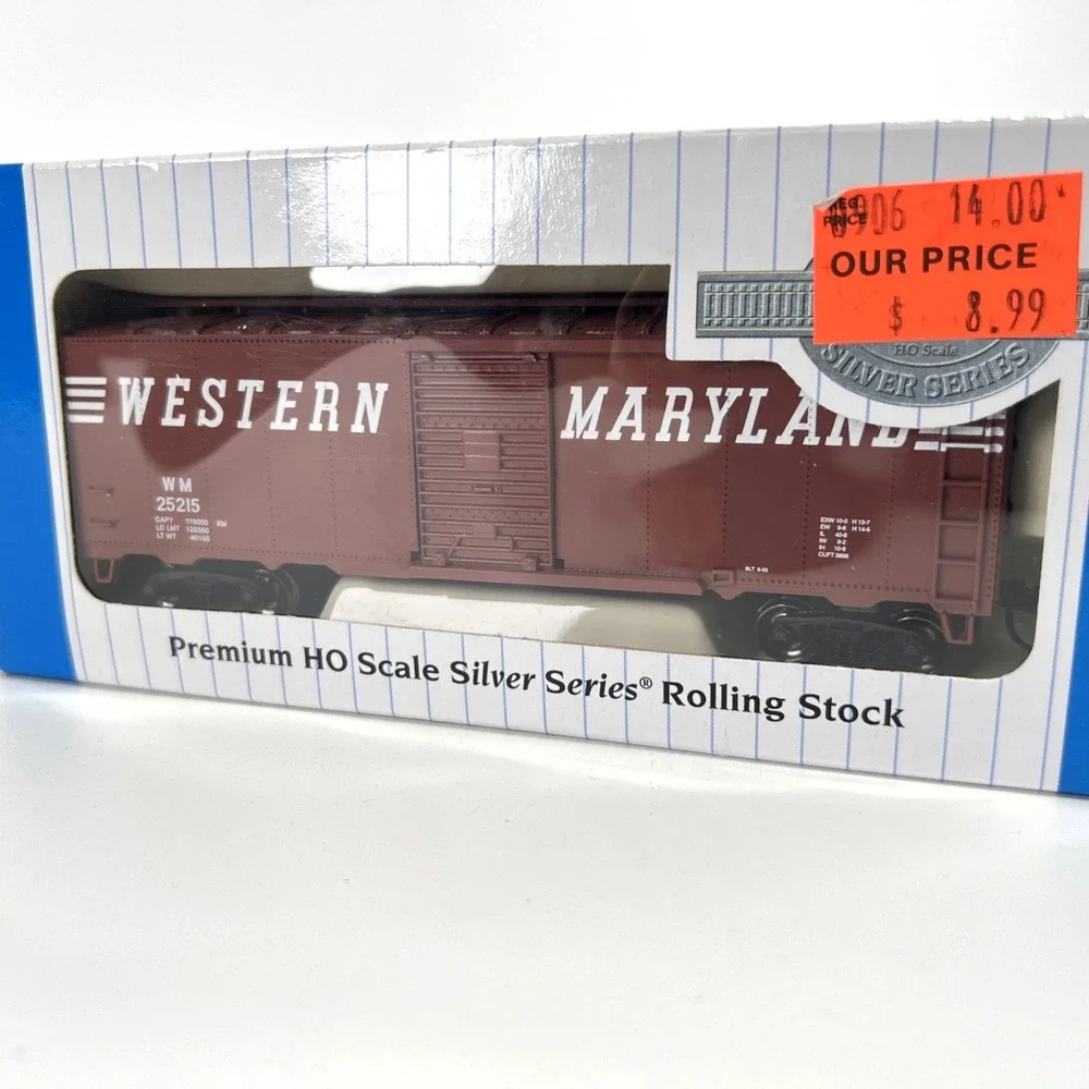 Bachmann Silver Series 17037‎ HO Western Maryland  40' Boxcar - Boxed, Excellent